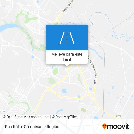 Rua Itália mapa