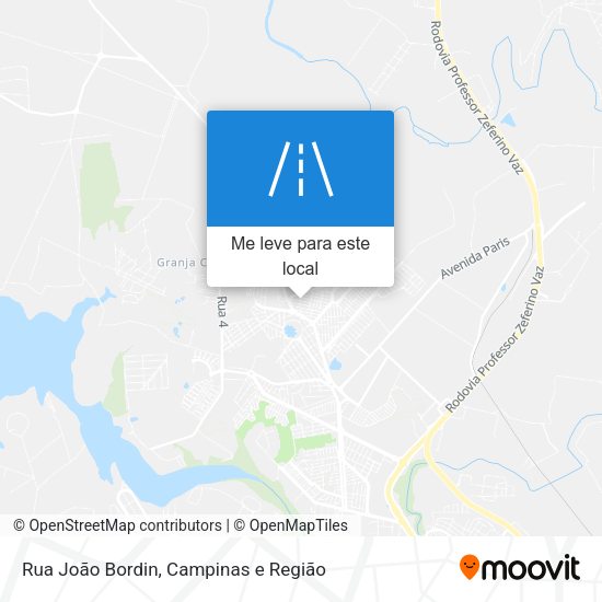 Rua João Bordin mapa