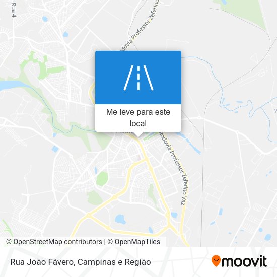 Rua João Fávero mapa