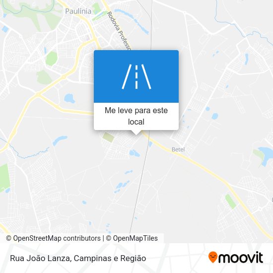 Rua João Lanza mapa