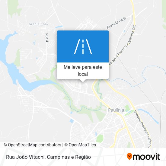 Rua João Vitachi mapa