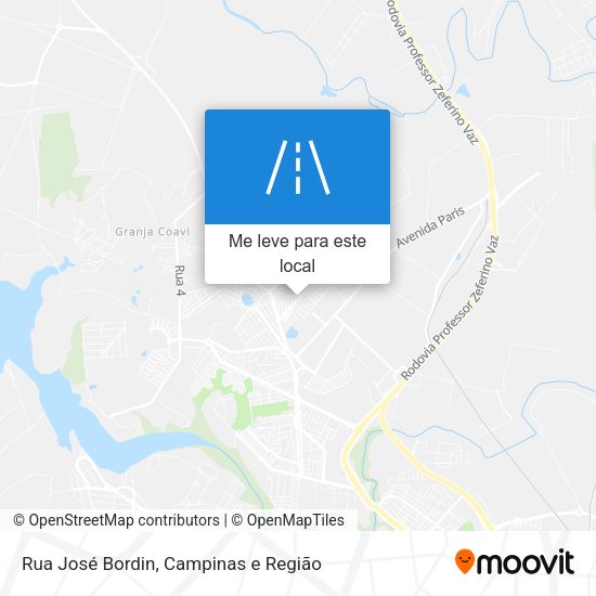 Rua José Bordin mapa