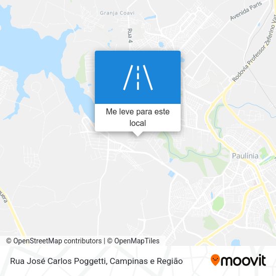 Rua José Carlos Poggetti mapa