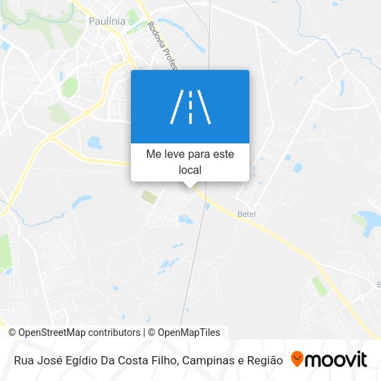 Rua José Egídio Da Costa Filho mapa