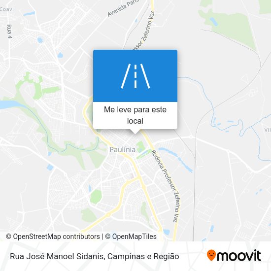 Rua José Manoel Sidanis mapa