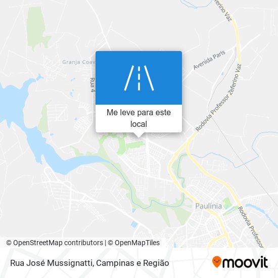 Rua José Mussignatti mapa