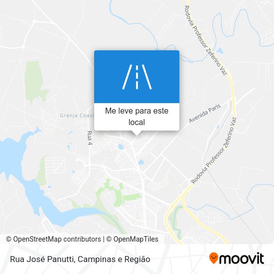 Rua José Panutti mapa