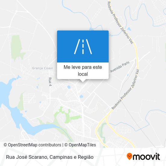 Rua José Scarano mapa
