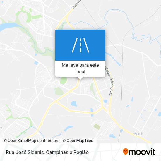 Rua José Sidanis mapa