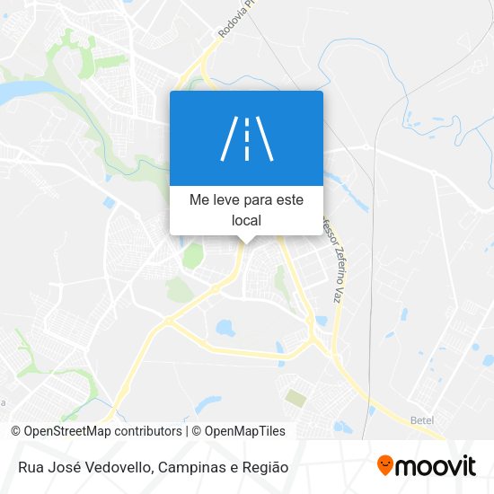 Rua José Vedovello mapa