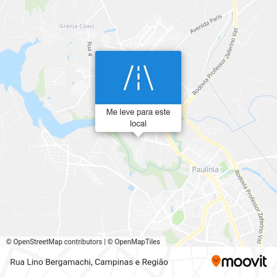 Rua Lino Bergamachi mapa
