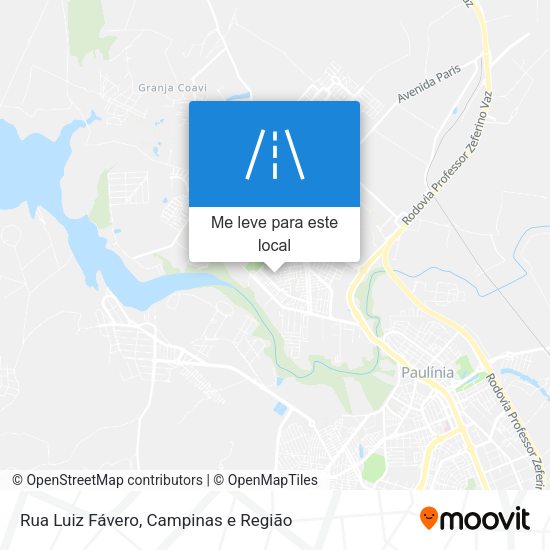 Rua Luiz Fávero mapa