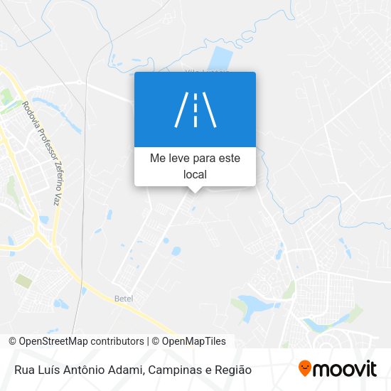 Rua Luís Antônio Adami mapa