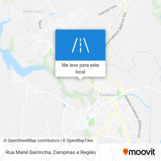 Rua Mané Garrincha mapa