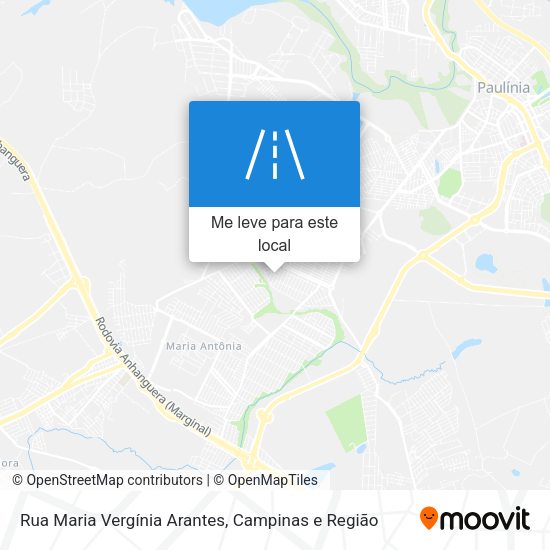 Rua Maria Vergínia Arantes mapa