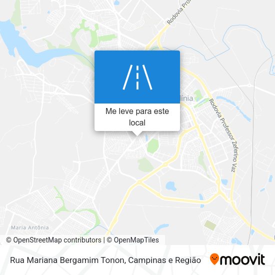 Rua Mariana Bergamim Tonon mapa