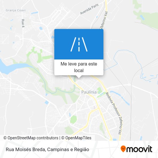 Rua Moisés Breda mapa