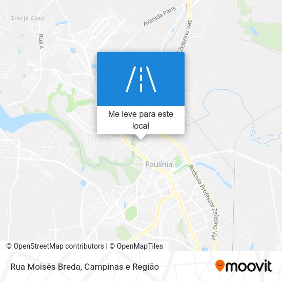 Rua Moisés Breda mapa