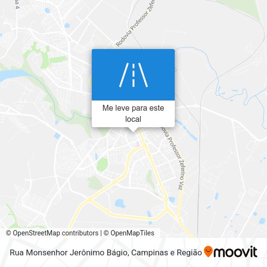 Rua Monsenhor Jerônimo Bágio mapa