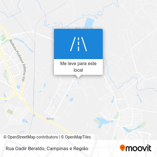 Rua Oadir Beraldo mapa