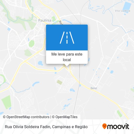 Rua Olívia Soldeira Fadin mapa