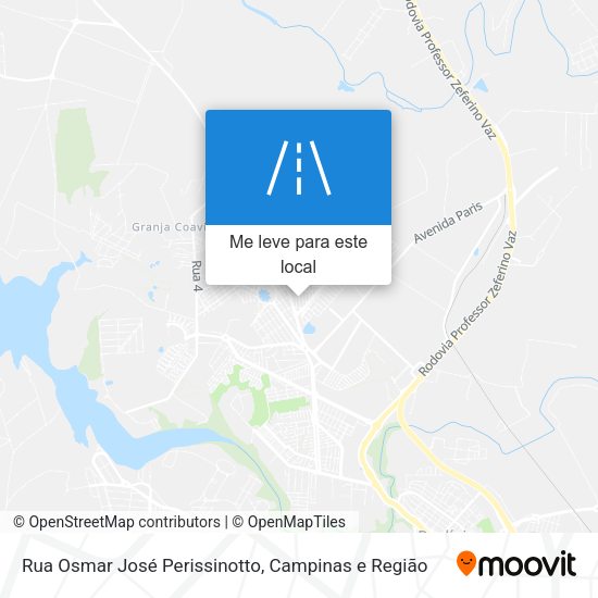 Rua Osmar José Perissinotto mapa