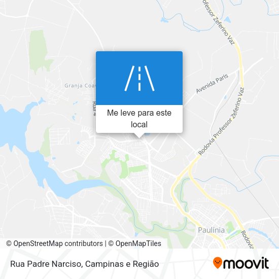 Rua Padre Narciso mapa