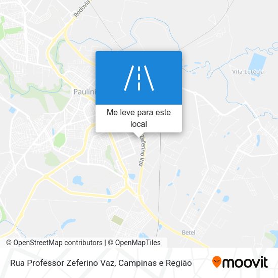 Rua Professor Zeferino Vaz mapa