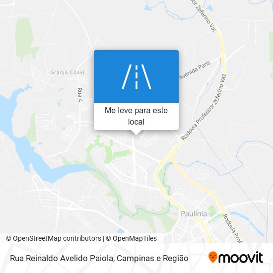 Rua Reinaldo Avelido Paiola mapa