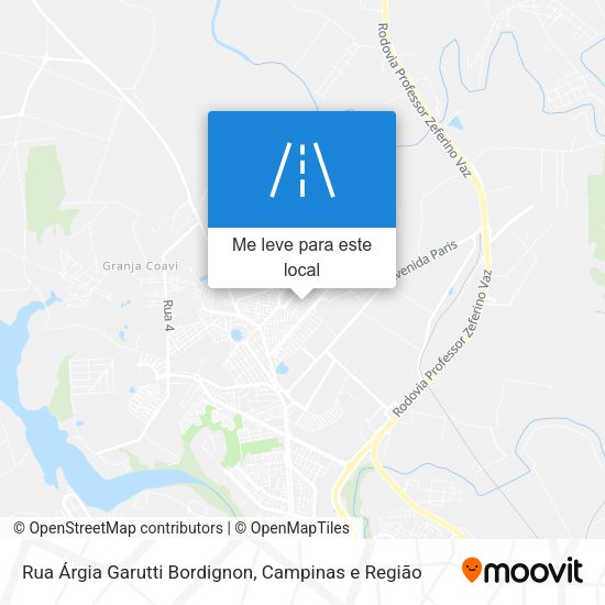 Rua Árgia Garutti Bordignon mapa