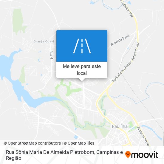 Rua Sônia Maria De Almeida Pietrobom mapa