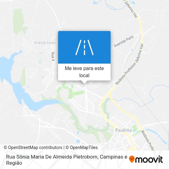 Rua Sônia Maria De Almeida Pietrobom mapa