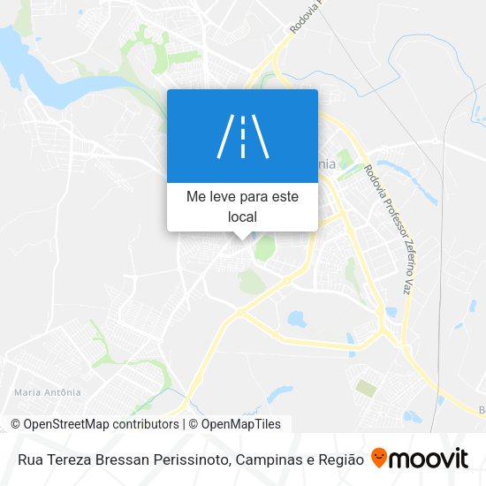 Rua Tereza Bressan Perissinoto mapa