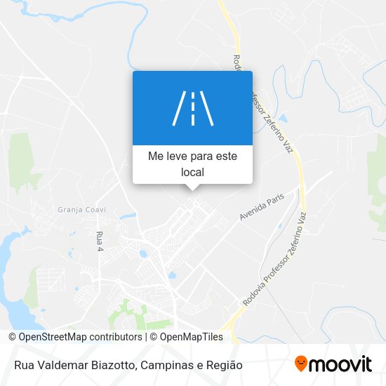 Rua Valdemar Biazotto mapa