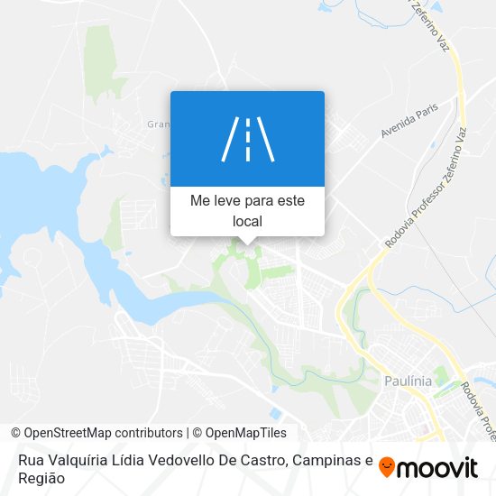 Rua Valquíria Lídia Vedovello De Castro mapa