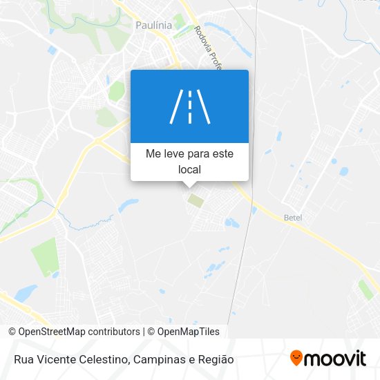 Rua Vicente Celestino mapa