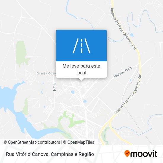 Rua Vitório Canova mapa