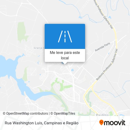 Rua Washington Luís mapa