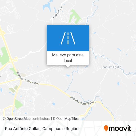 Rua Antônio Gallan mapa