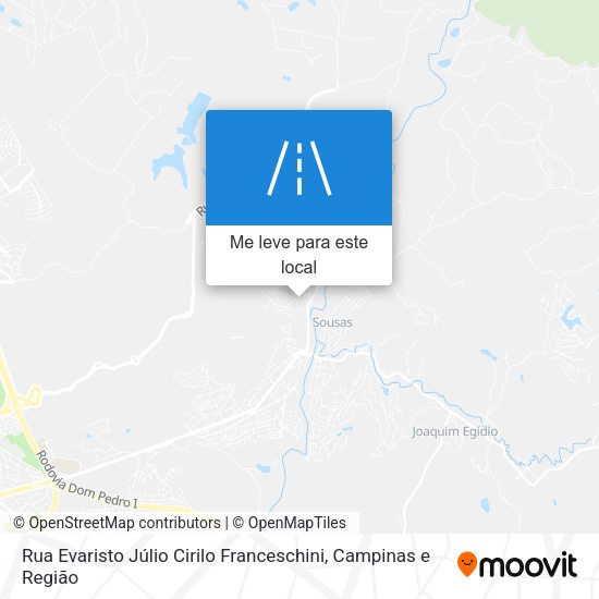 Rua Evaristo Júlio Cirilo Franceschini mapa