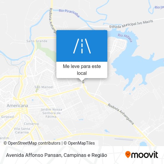 Avenida Affonso Pansan mapa