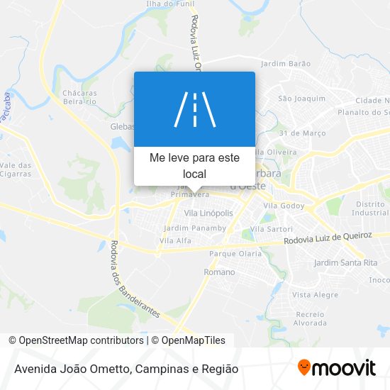 Avenida João Ometto mapa