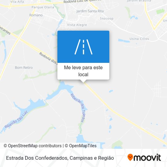 Estrada Dos Confederados mapa