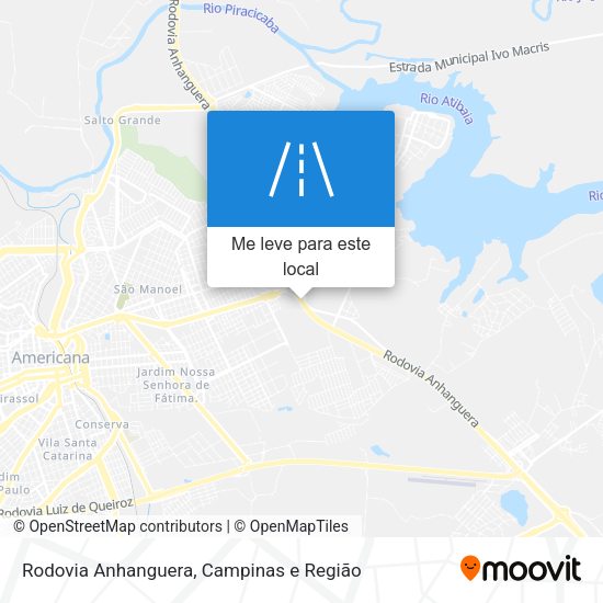 Rodovia Anhanguera mapa