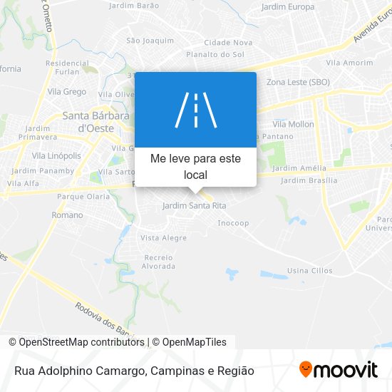 Rua Adolphino Camargo mapa