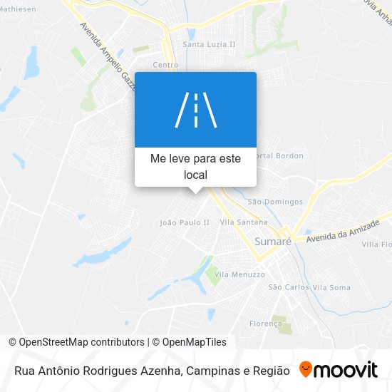 Rua Antônio Rodrigues Azenha mapa