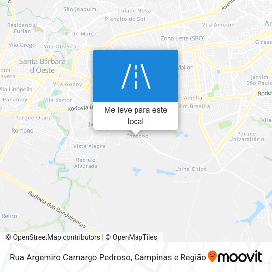 Rua Argemiro Camargo Pedroso mapa
