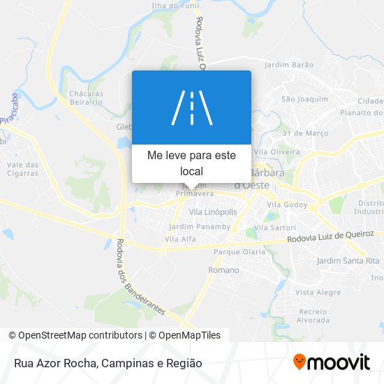 Rua Azor Rocha mapa