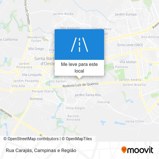 Rua Carajás mapa