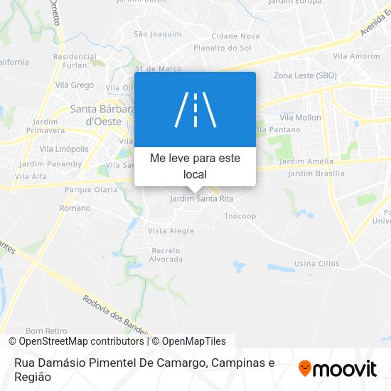 Rua Damásio Pimentel De Camargo mapa